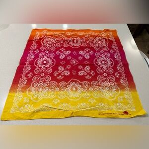Vibrant Ombre Paisley Bandana - Red, Orange & Yellow.